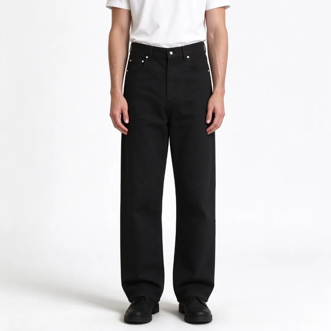 Louis Vuitton studded solid color straight leg trousers